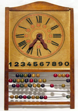 NIG: 00943 Reloj de pared con ábaco de cuentas- Sala Montessori